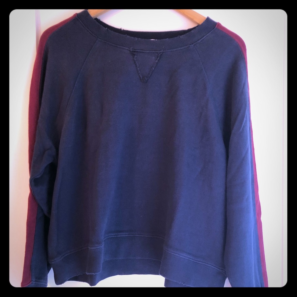 Splendid navy sweatshirt with red stripe
